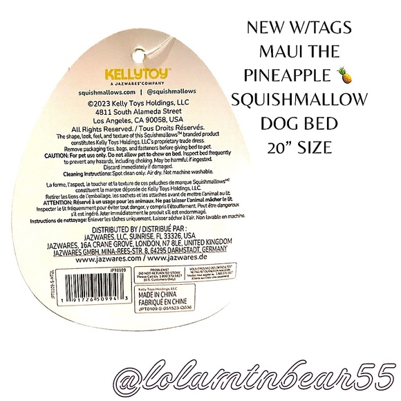 NWT MAUI THE SQUISHMALLOW DOG BED 20” SIZE, AMAZING COMFORT FOR YOUR FUR… - Picture 6 of 9